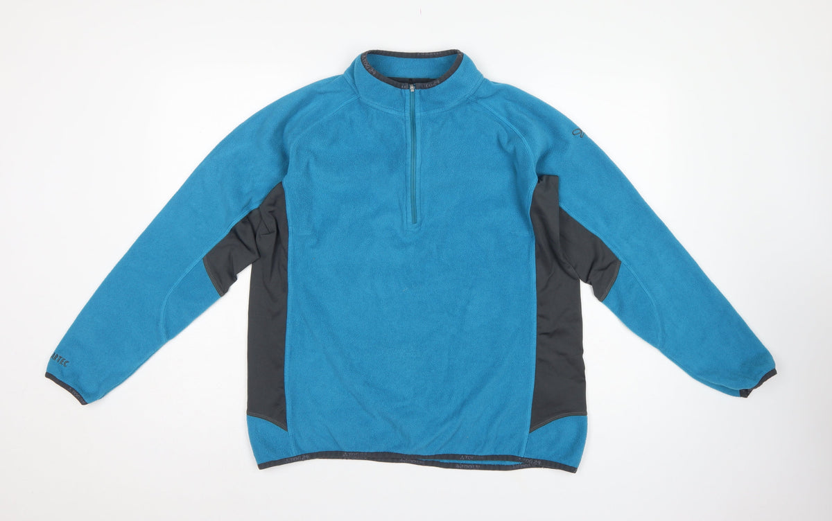 TOG24 Women’s Blue Fleece 1/4 Zip High Neck Sweatshirt UK 16