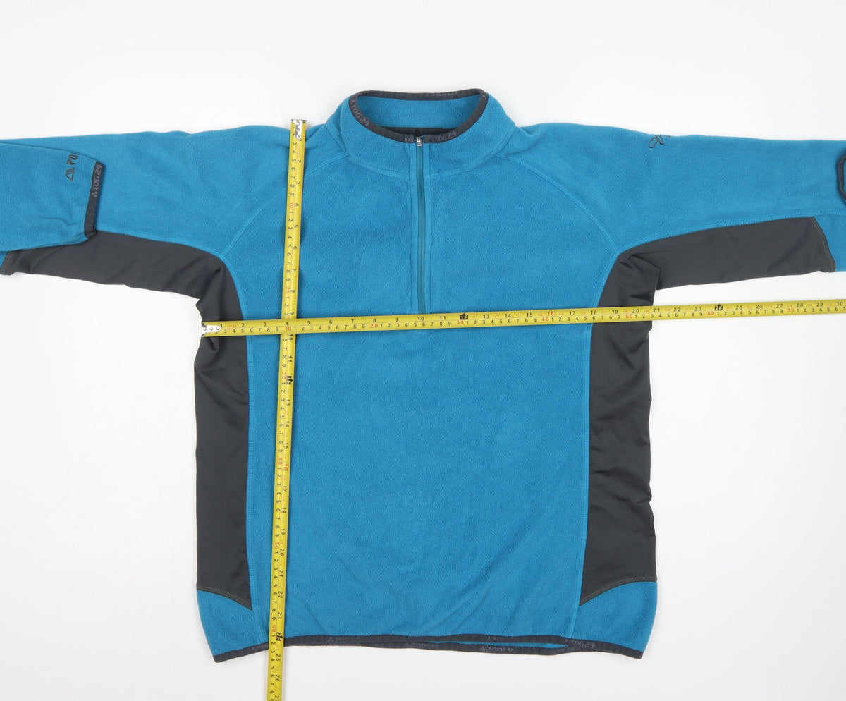TOG24 Women’s Blue Fleece 1/4 Zip High Neck Sweatshirt UK 16