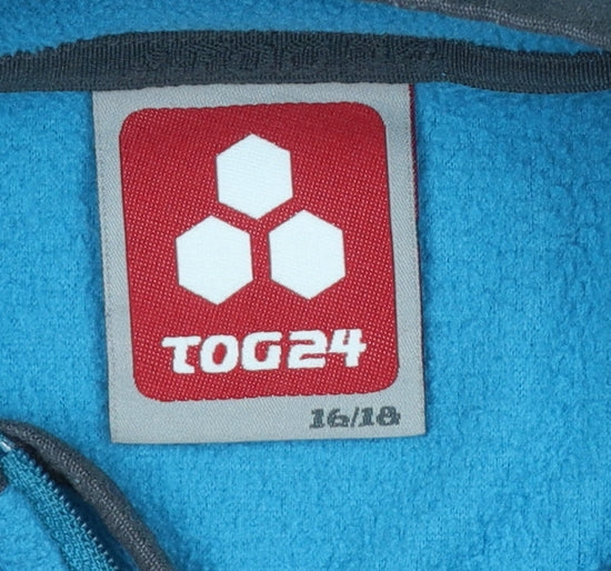 TOG24 Women’s Blue Fleece 1/4 Zip High Neck Sweatshirt UK 16