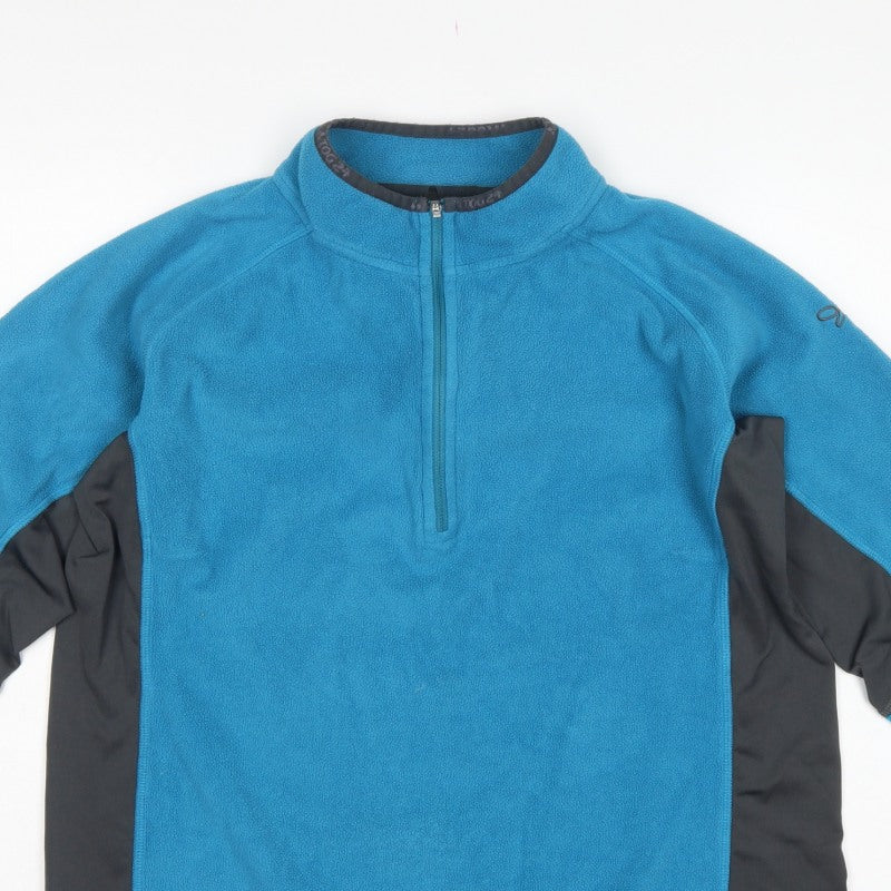 TOG24 Women’s Blue Fleece 1/4 Zip High Neck Sweatshirt UK 16