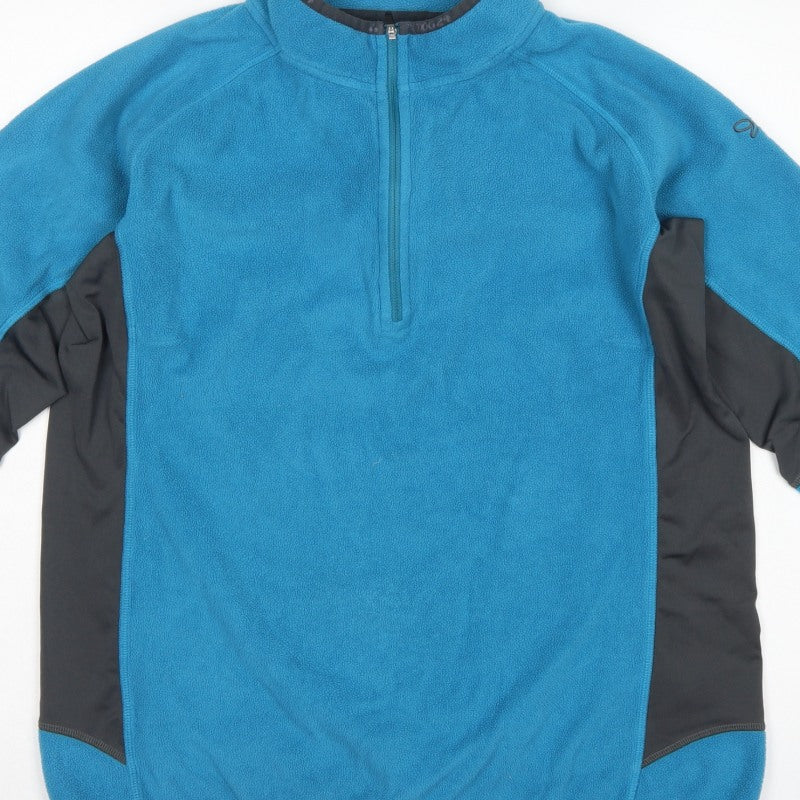 TOG24 Women’s Blue Fleece 1/4 Zip High Neck Sweatshirt UK 16