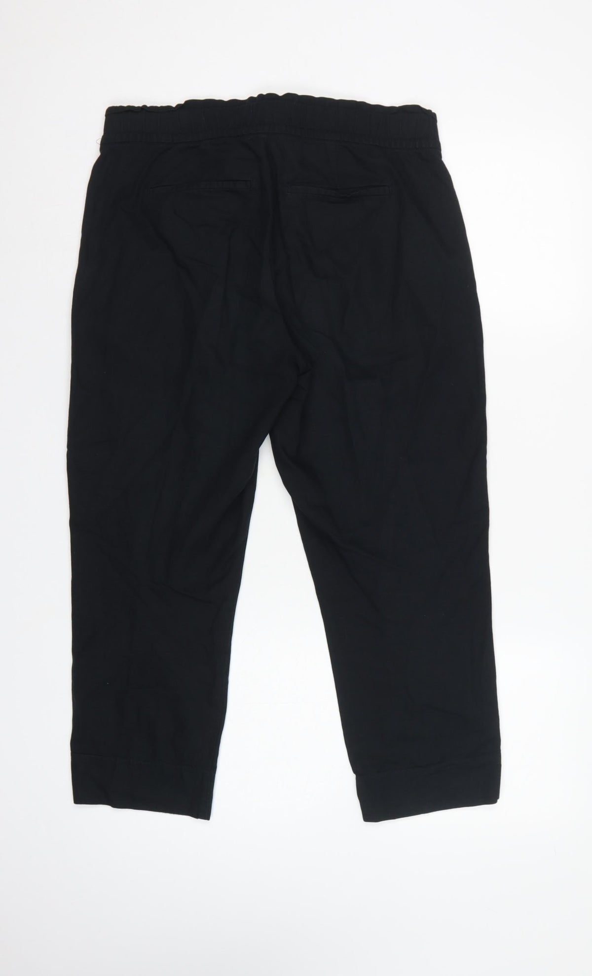 Gap Women Black UK 10 Paperbag Drawstring Tapered Jogger Trousers