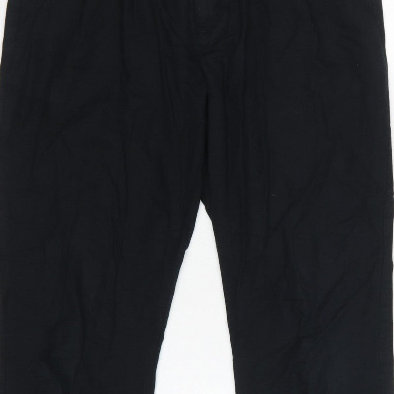 Gap Women Black UK 10 Paperbag Drawstring Tapered Jogger Trousers