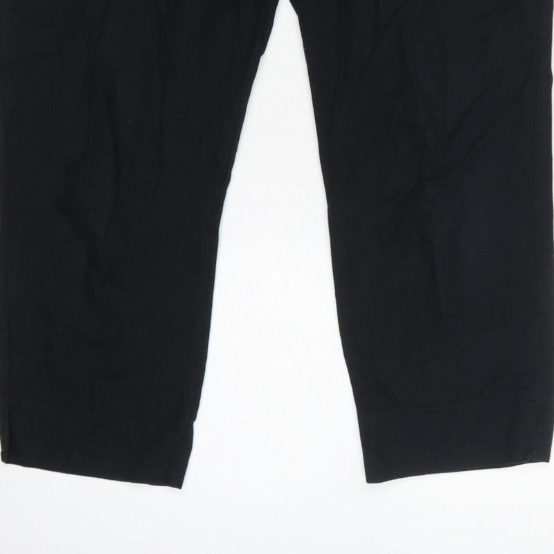 Gap Women Black UK 10 Paperbag Drawstring Tapered Jogger Trousers