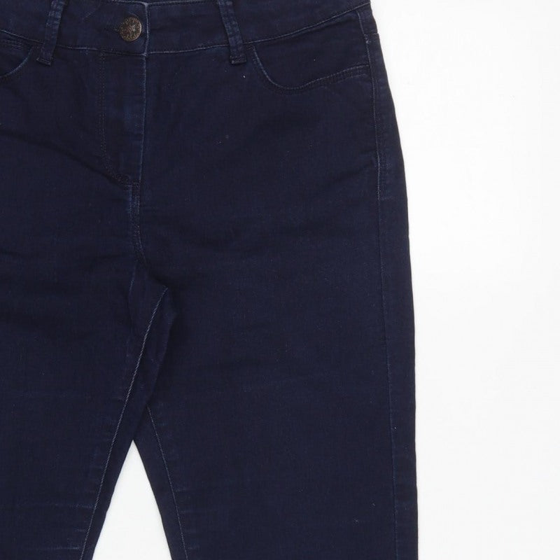Marks & Spencer Women Blue UK 10 Cropped Jegging Stretch Jeans