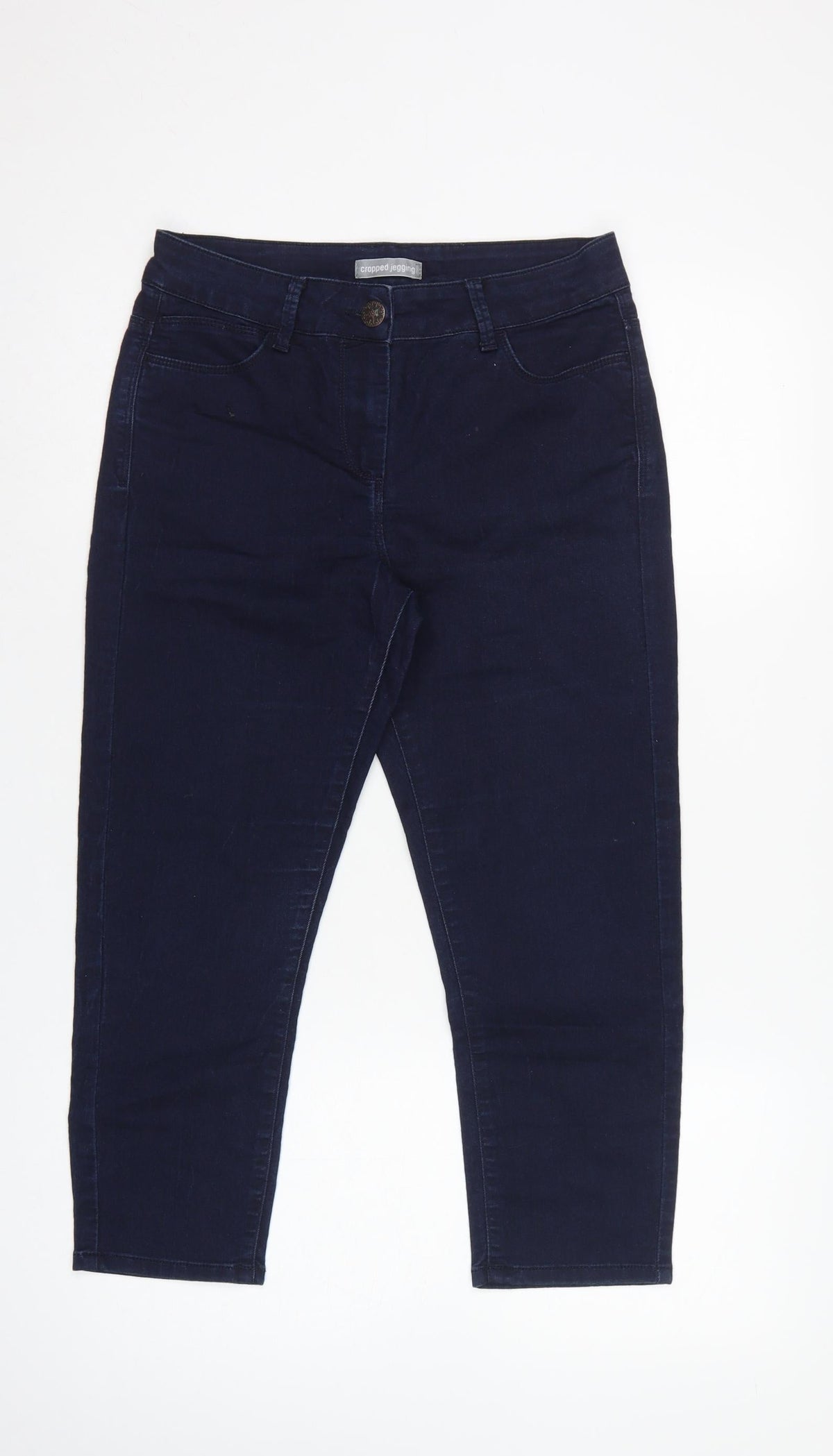 Marks & Spencer Women Blue UK 10 Cropped Jegging Stretch Jeans