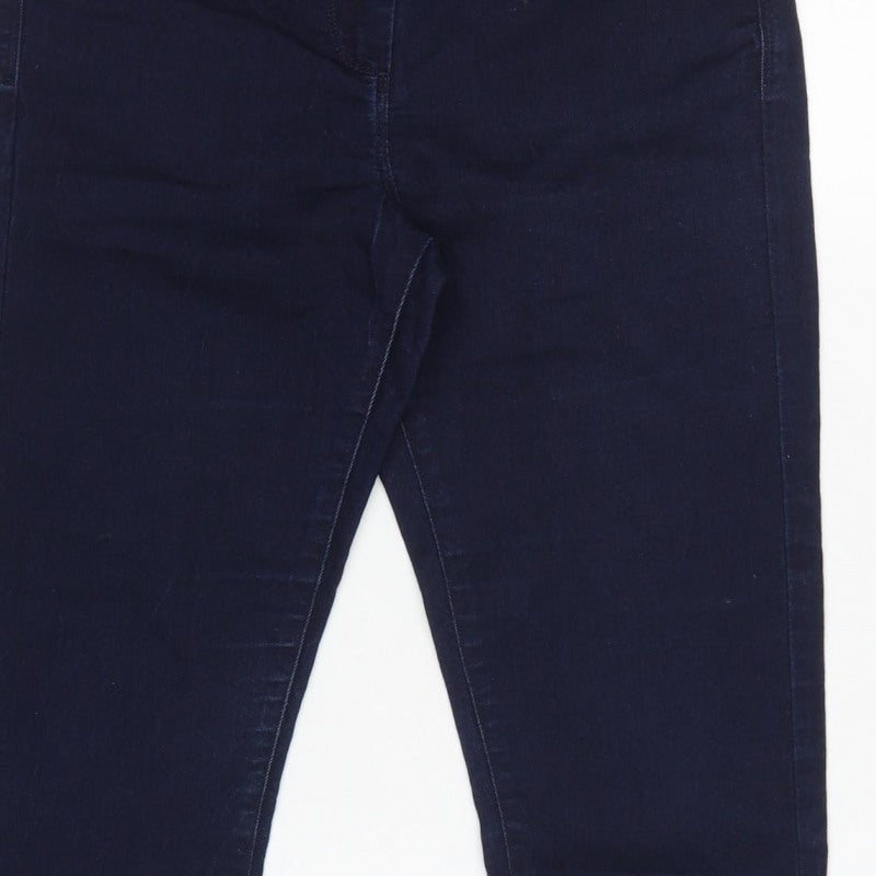 Marks & Spencer Women Blue UK 10 Cropped Jegging Stretch Jeans