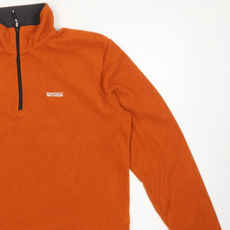 Regatta Men Orange L 1/4 Zip Fleece Pullover Outdoor Sweatshirt