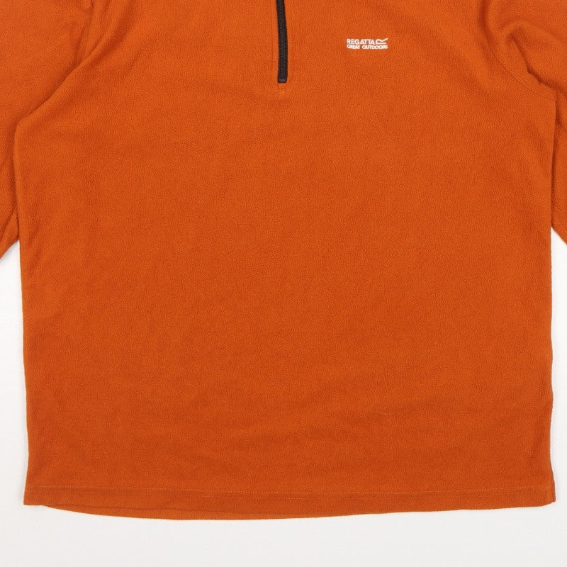 Regatta Men Orange L 1/4 Zip Fleece Pullover Outdoor Sweatshirt