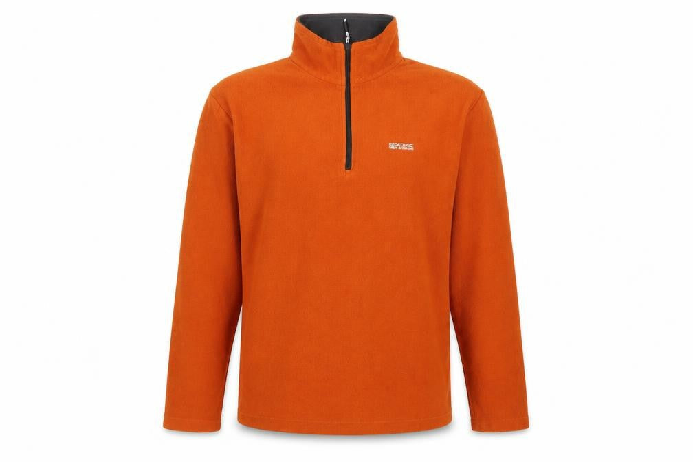 Regatta Men Orange L 1/4 Zip Fleece Pullover Outdoor Sweatshirt