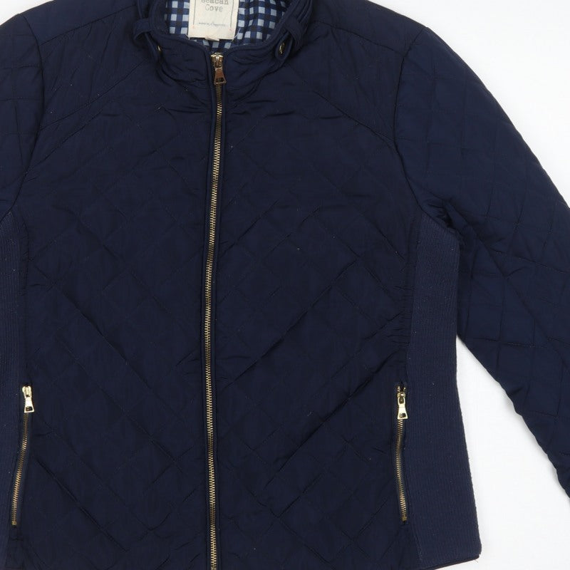 Beacan Cove Women’s Blue M Quilted Padded Zip Jacket