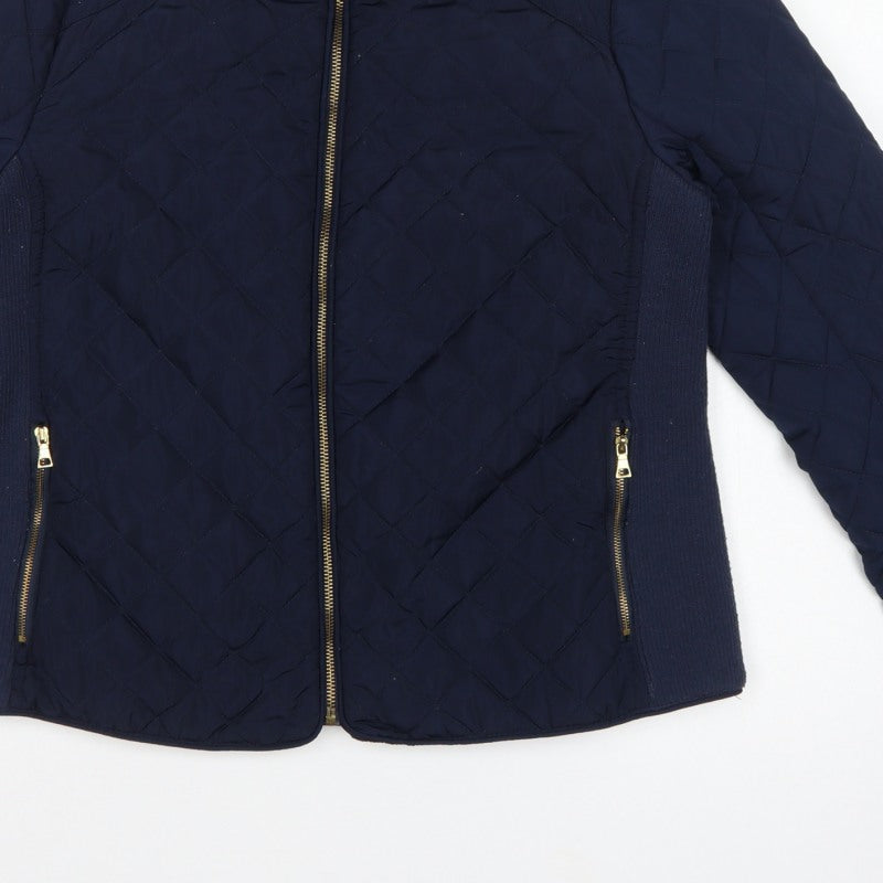 Beacan Cove Women’s Blue M Quilted Padded Zip Jacket
