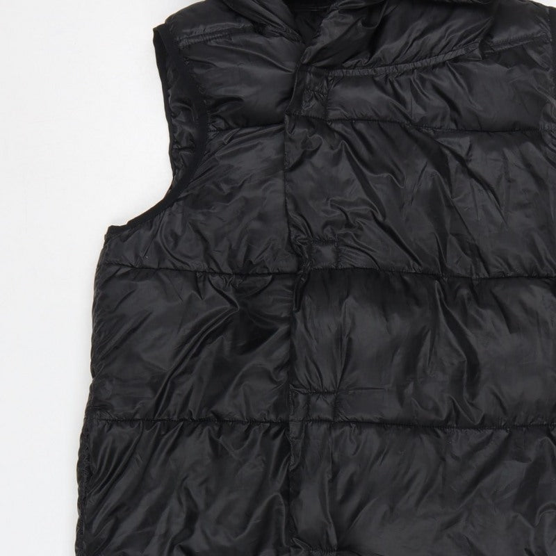 By Very Women’s Black Size 8 Long Hooded Quilted Puffer Gilet