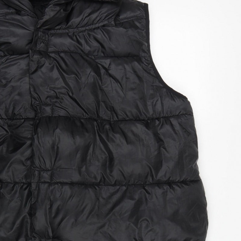 By Very Women’s Black Size 8 Long Hooded Quilted Puffer Gilet