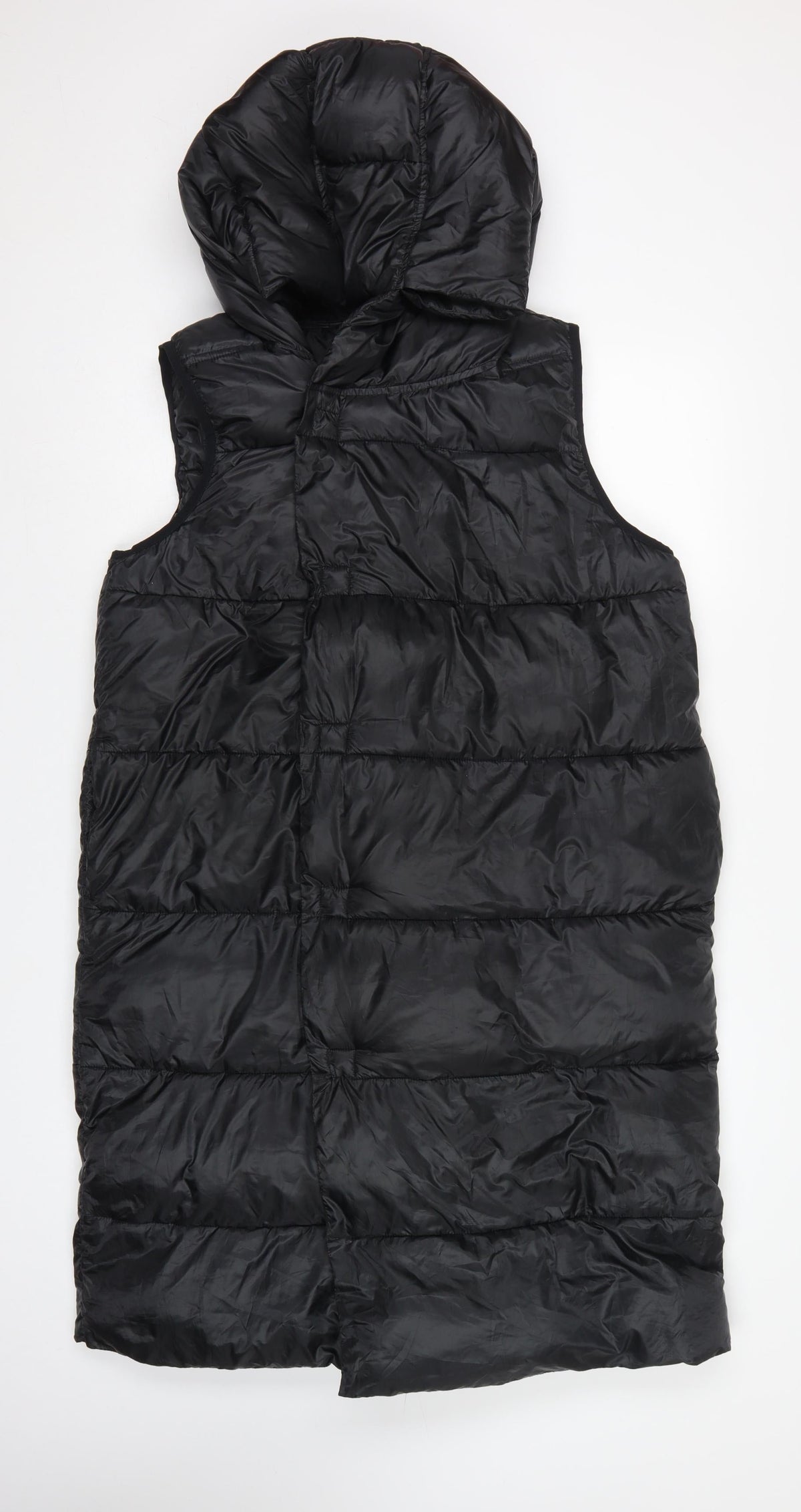By Very Women’s Black Size 8 Long Hooded Quilted Puffer Gilet