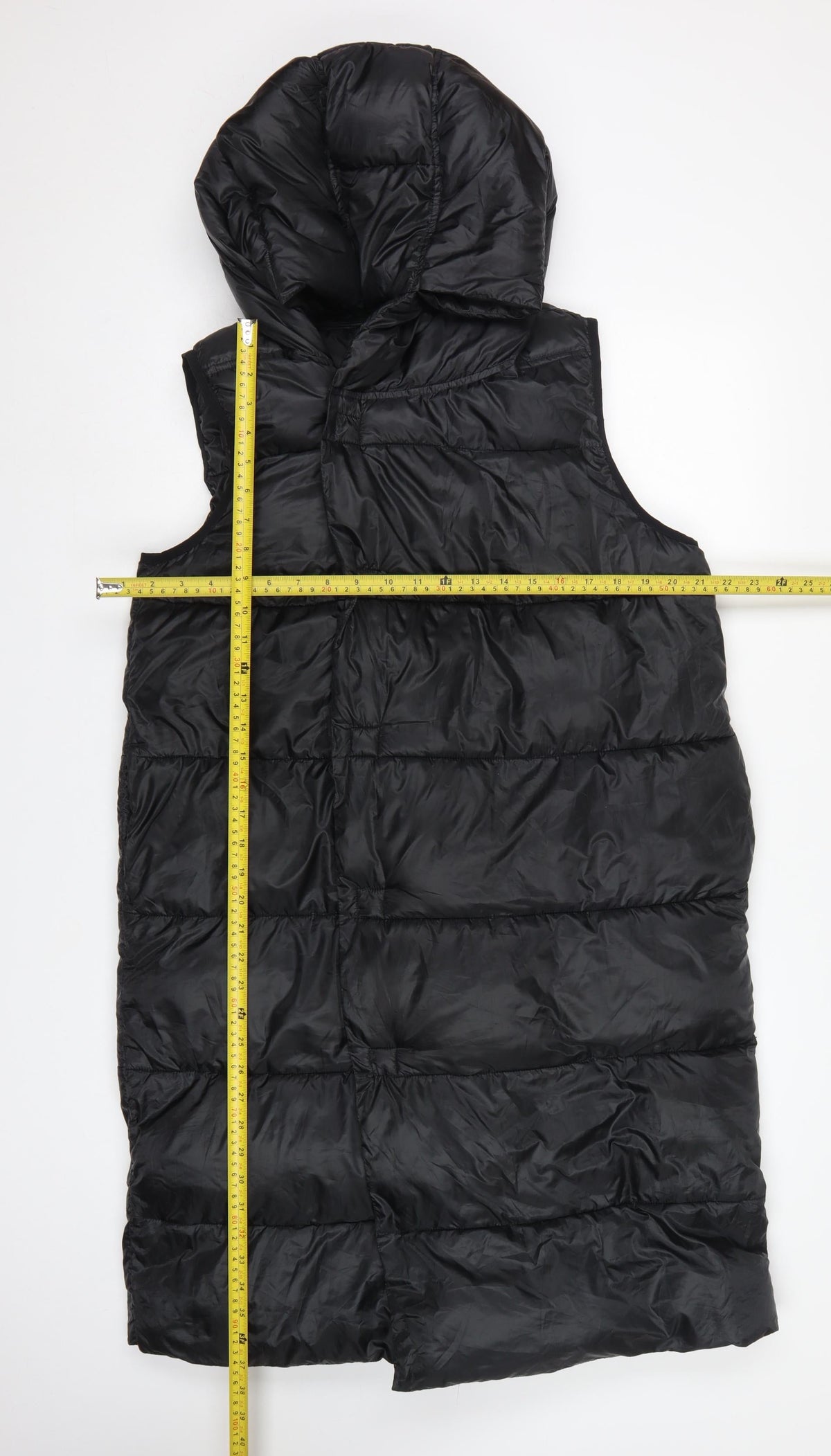 By Very Women’s Black Size 8 Long Hooded Quilted Puffer Gilet