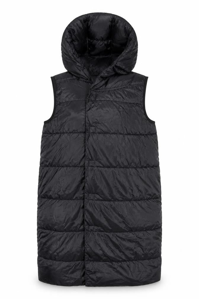 By Very Women’s Black Size 8 Long Hooded Quilted Puffer Gilet