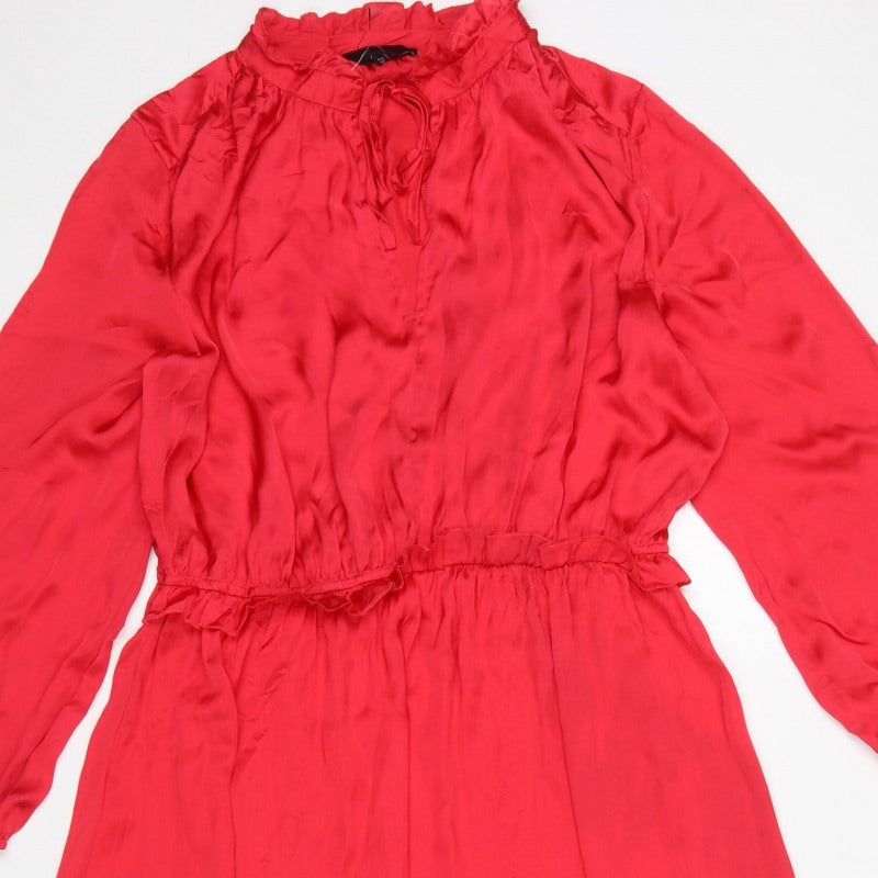 Next Women’s Red UK 18 Long Ruffle Tiered Maxi Dress
