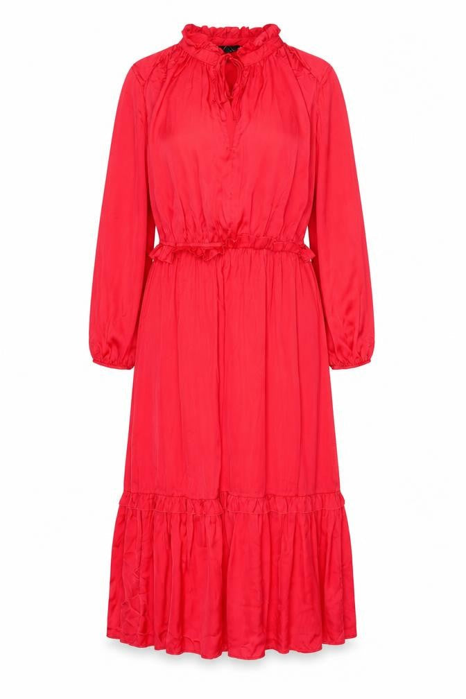 Next Women’s Red UK 18 Long Ruffle Tiered Maxi Dress