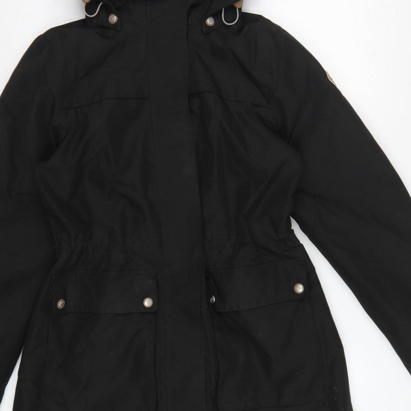 Trespass Women Black XS Waterproof Hooded Long Parka Coat