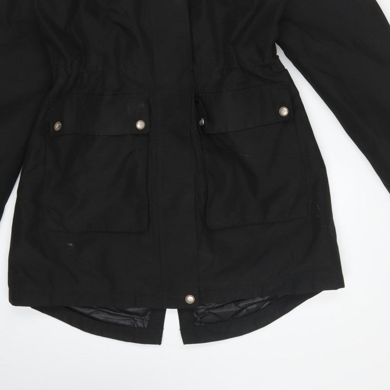 Trespass Women Black XS Waterproof Hooded Long Parka Coat
