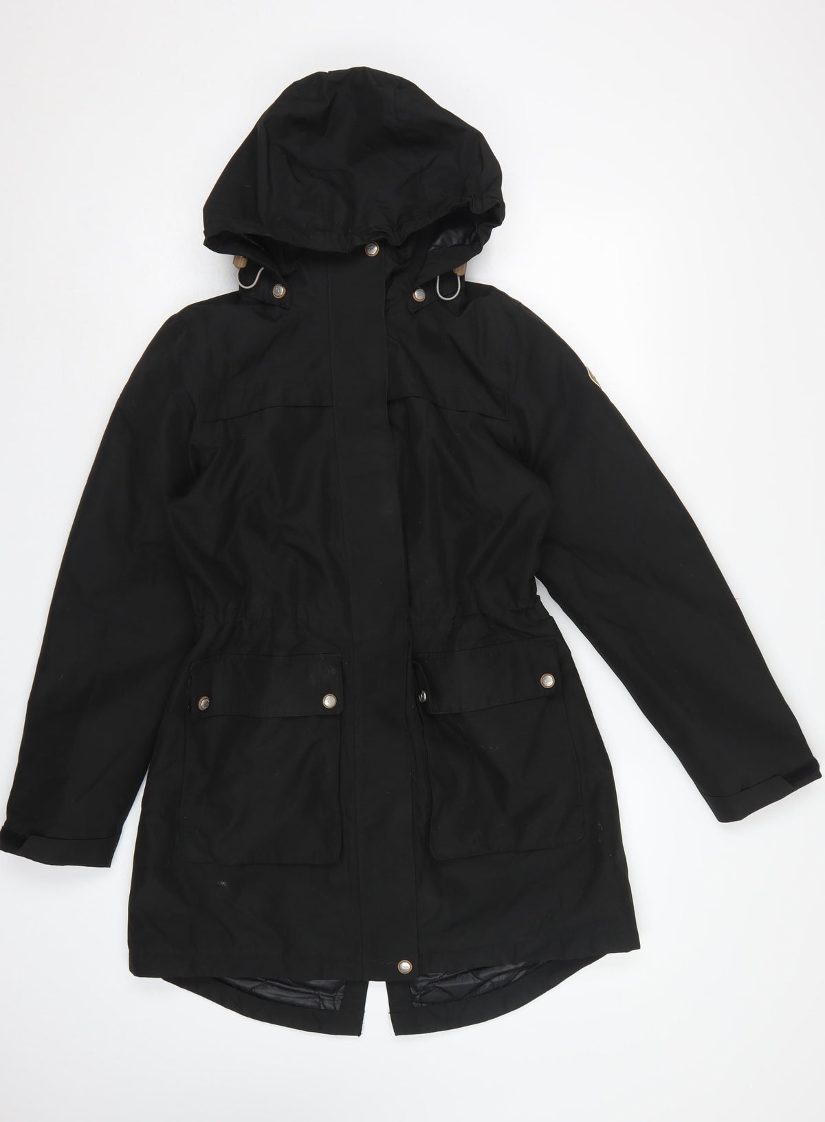 Trespass Women Black XS Waterproof Hooded Long Parka Coat