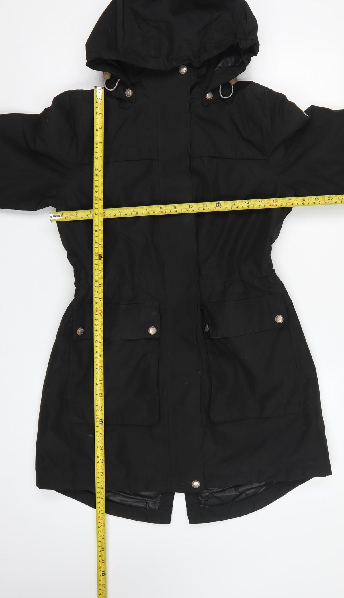 Trespass Women Black XS Waterproof Hooded Long Parka Coat