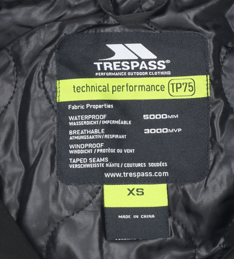 Trespass Women Black XS Waterproof Hooded Long Parka Coat