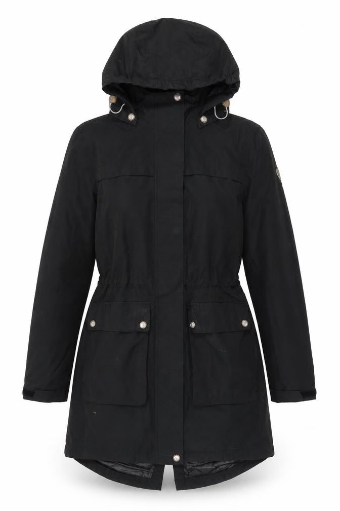 Trespass Women Black XS Waterproof Hooded Long Parka Coat