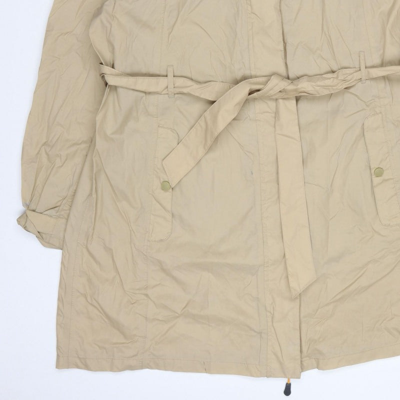 Regatta Womens Beige Size 20 Long Hooded Belted Parka Coat