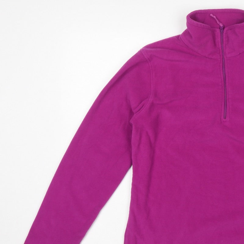 Mountain Warehouse Women Purple L 1/4 Zip Fleece Sweatshirt