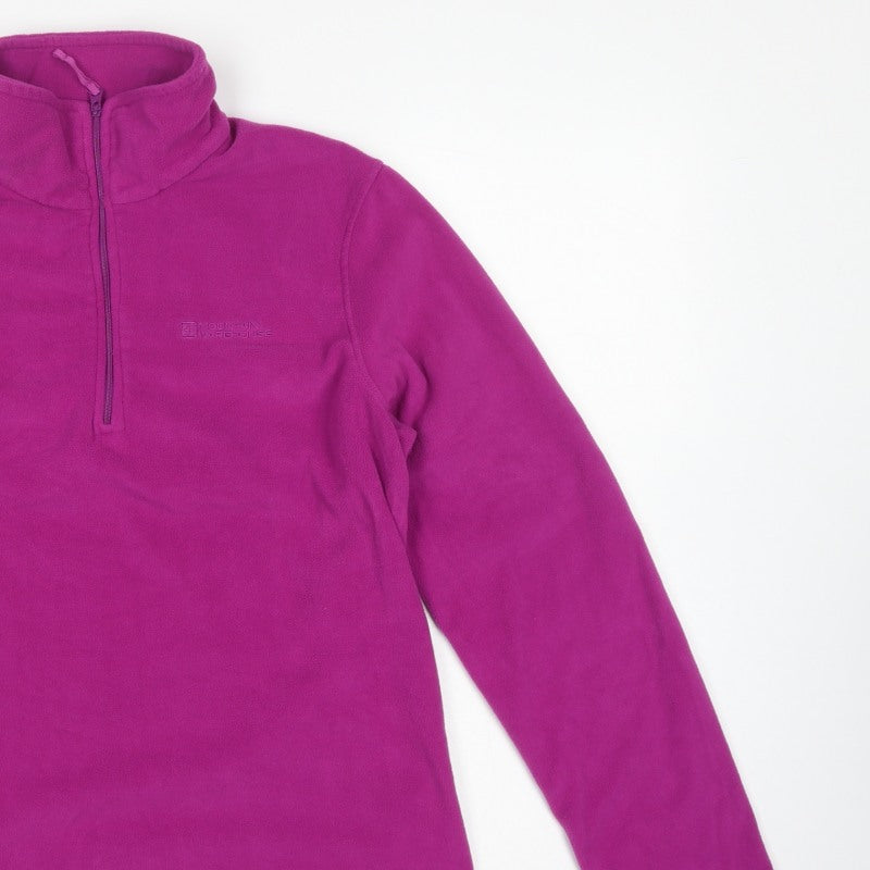 Mountain Warehouse Women Purple L 1/4 Zip Fleece Sweatshirt