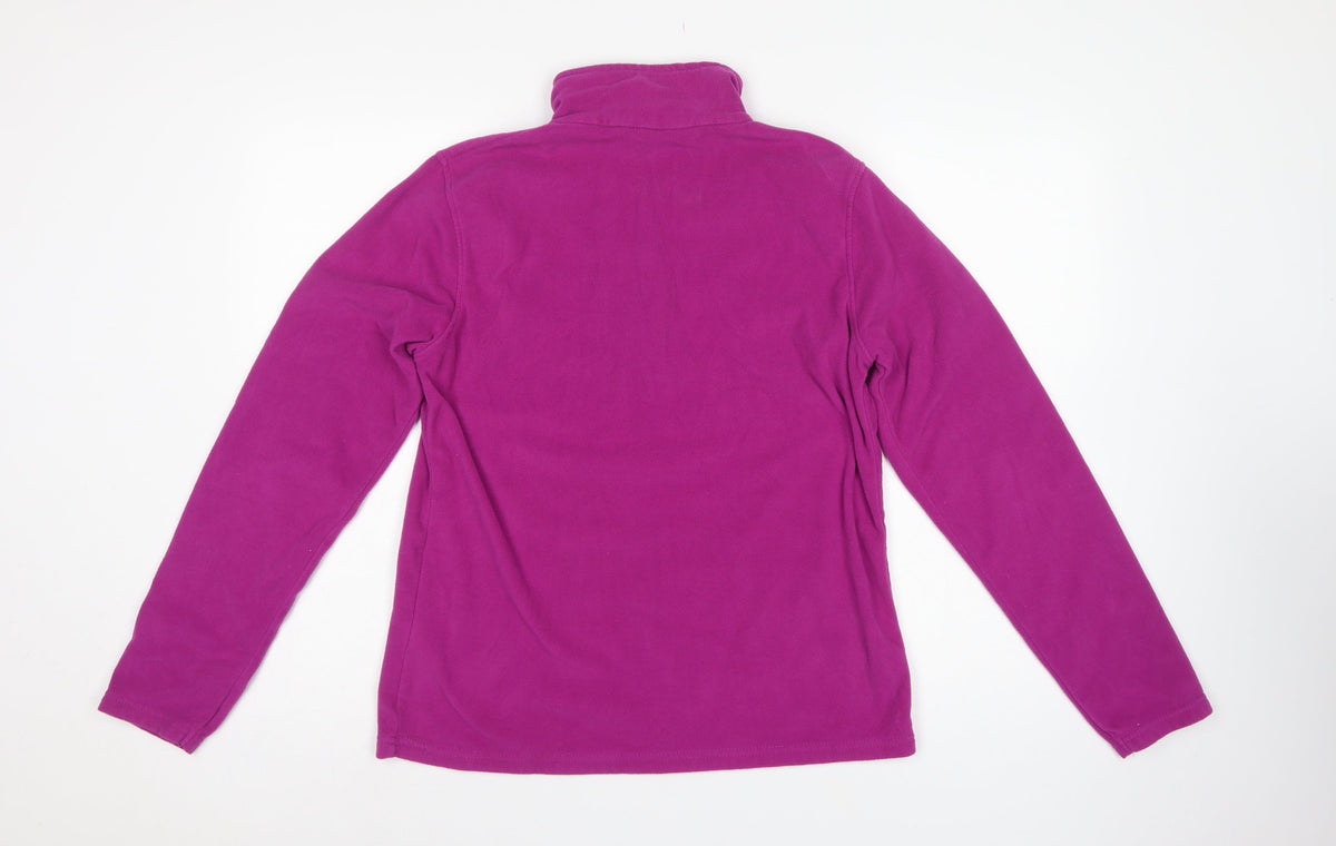 Mountain Warehouse Women Purple L 1/4 Zip Fleece Sweatshirt