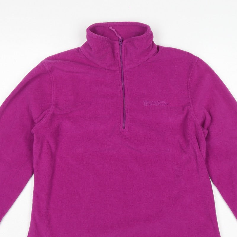 Mountain Warehouse Women Purple L 1/4 Zip Fleece Sweatshirt