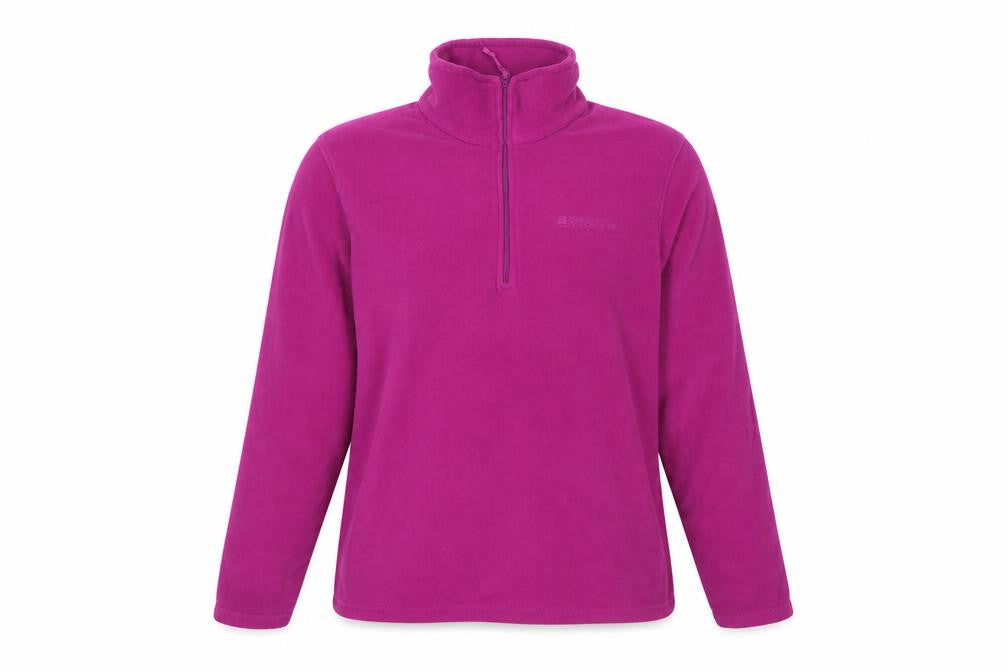 Mountain Warehouse Women Purple L 1/4 Zip Fleece Sweatshirt