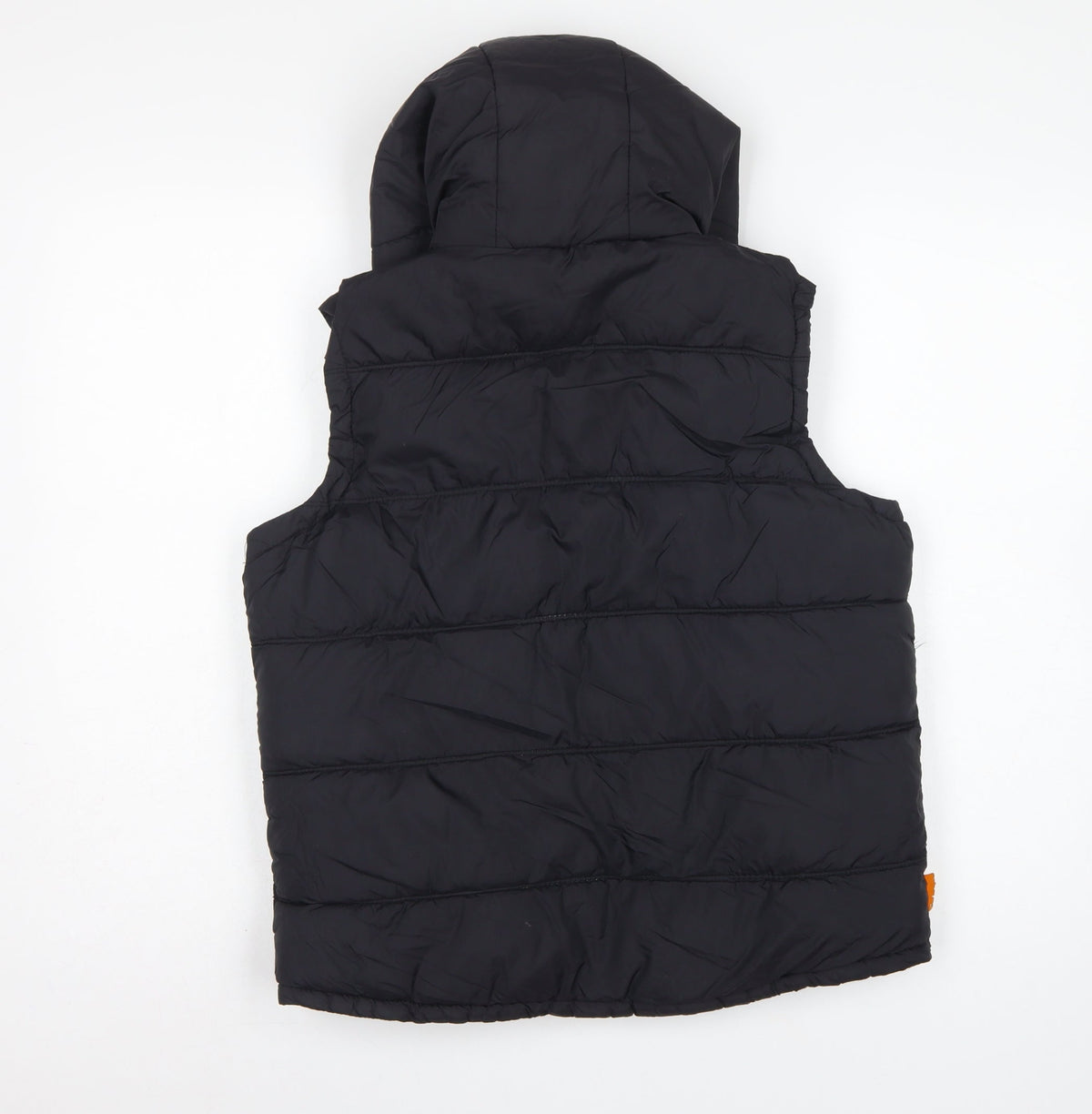 Superdry Women Black M Hooded Padded Puffer Waistcoat Gilet