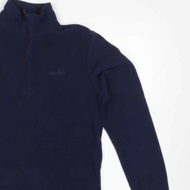 Peter Storm Men’s Navy Blue S 1/4 Zip Fleece Pullover Sweatshirt Outdoor