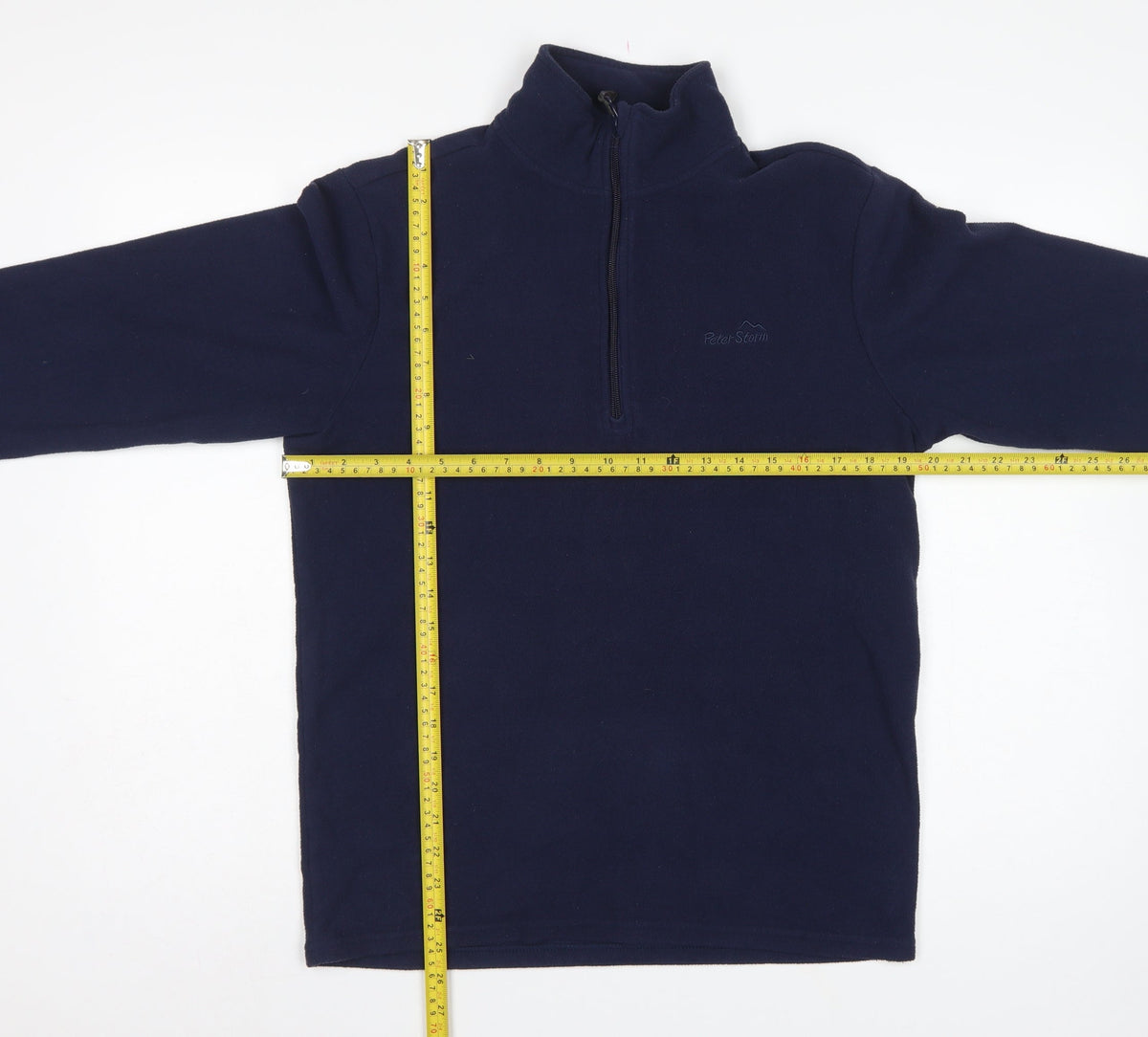 Peter Storm Men’s Navy Blue S 1/4 Zip Fleece Pullover Sweatshirt Outdoor