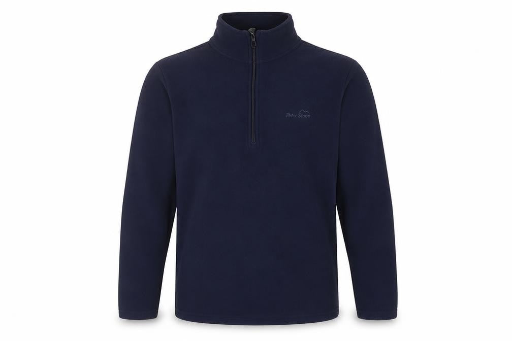 Peter Storm Men’s Navy Blue S 1/4 Zip Fleece Pullover Sweatshirt Outdoor