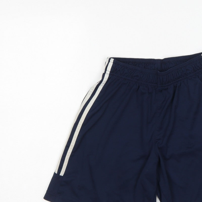 Adidas Men’s Blue S Athletic Striped Football Training Shorts