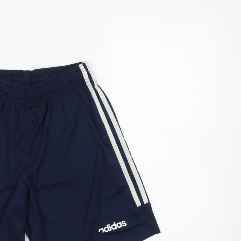 Adidas Men’s Blue S Athletic Striped Football Training Shorts