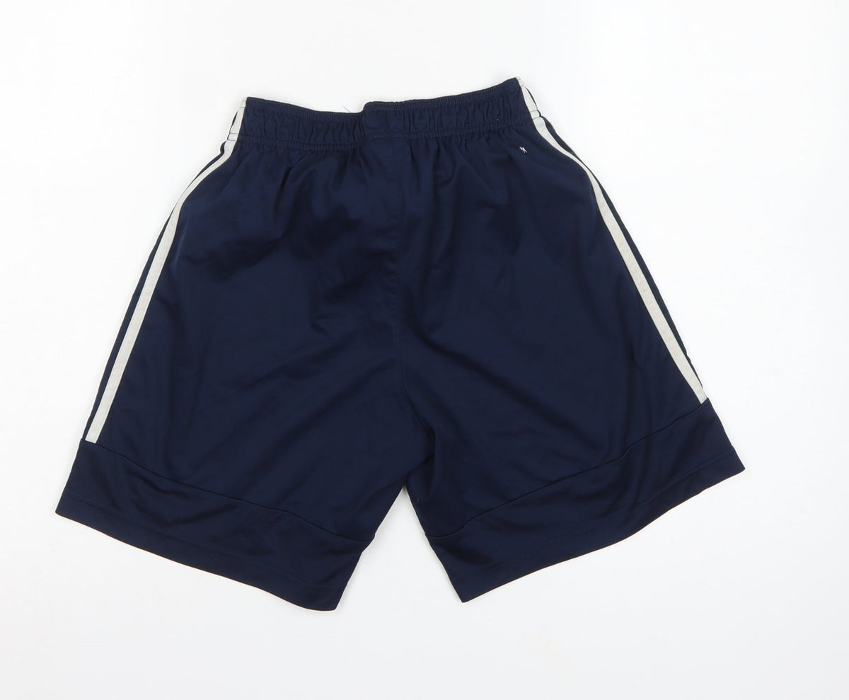 Adidas Men’s Blue S Athletic Striped Football Training Shorts