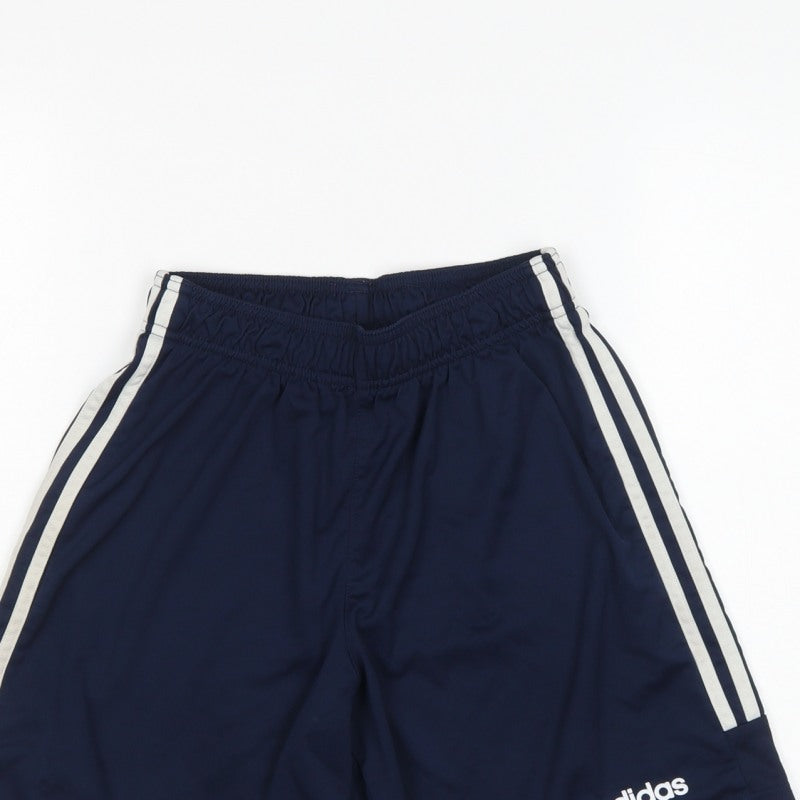 Adidas Men’s Blue S Athletic Striped Football Training Shorts