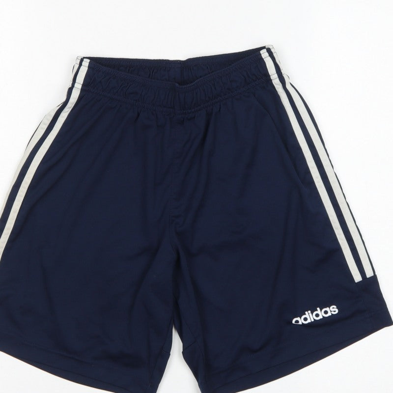 Adidas Men’s Blue S Athletic Striped Football Training Shorts