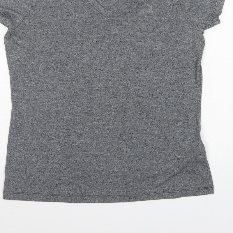 Under Armour Men’s Grey M HeatGear V-Neck Short Sleeve T-Shirt