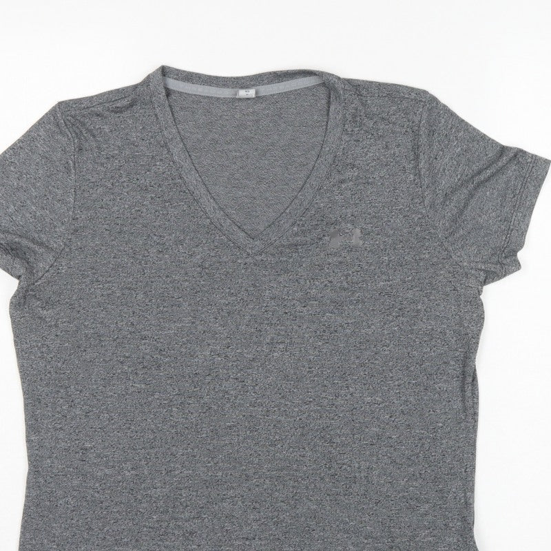 Under Armour Men’s Grey M HeatGear V-Neck Short Sleeve T-Shirt