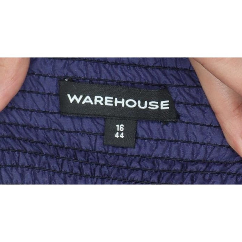 Warehouse Women Purple UK 16 Silk Sequin Strappy Fit & Flare Dress
