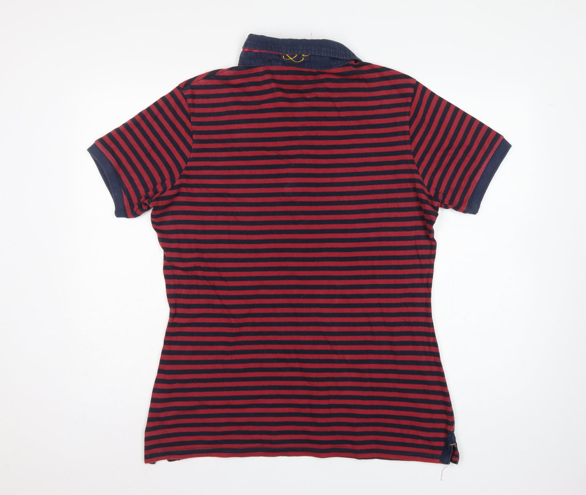 Lansdown Yacht Club Women Red Navy Stripe Polo Shirt UK 18 Embroidered