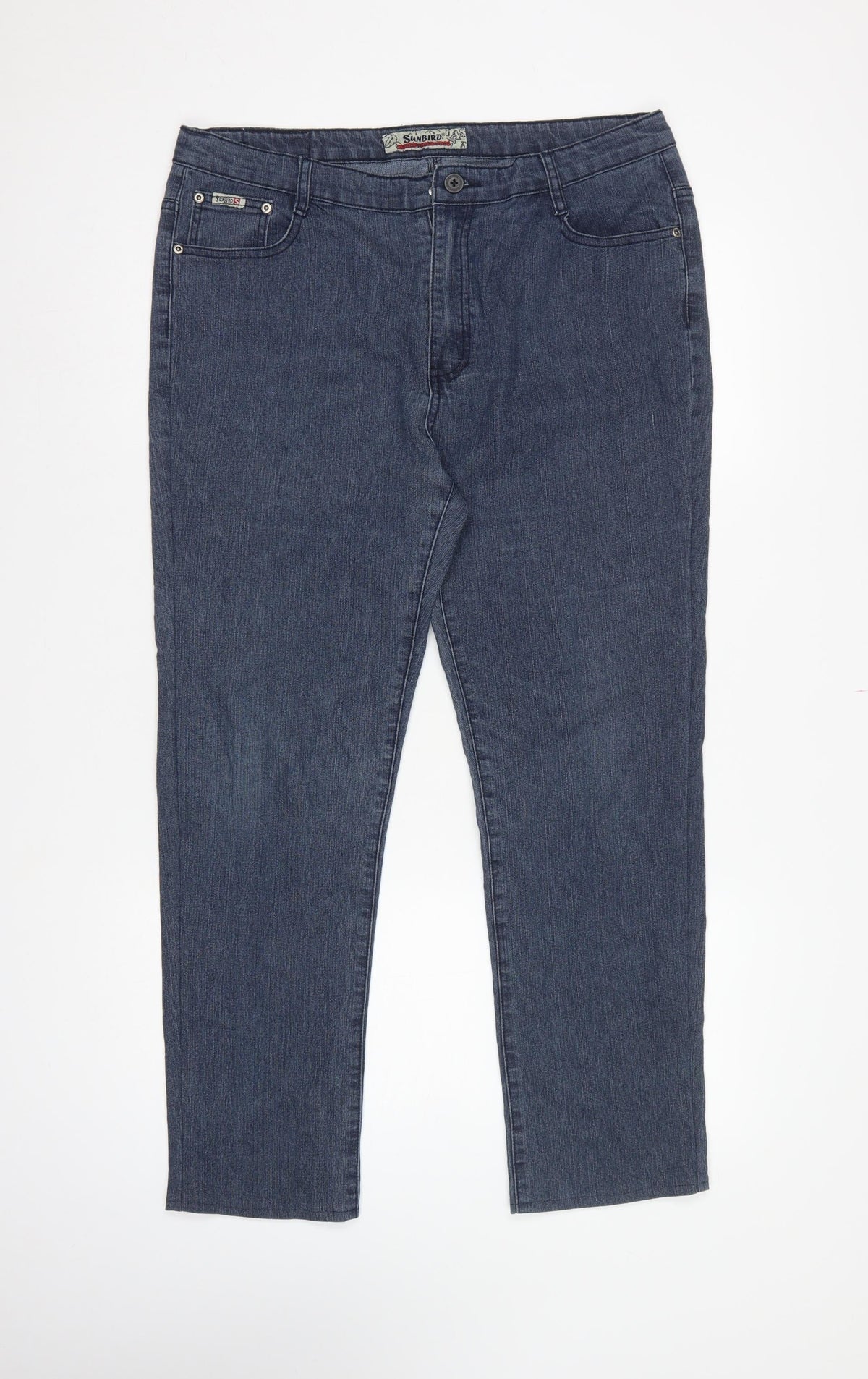 Sunbird Women's Blue Size 37 Straight 100% Cotton Denim Jeans