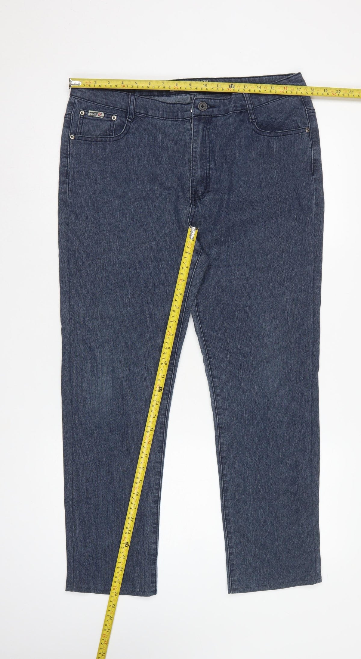 Sunbird Women's Blue Size 37 Straight 100% Cotton Denim Jeans